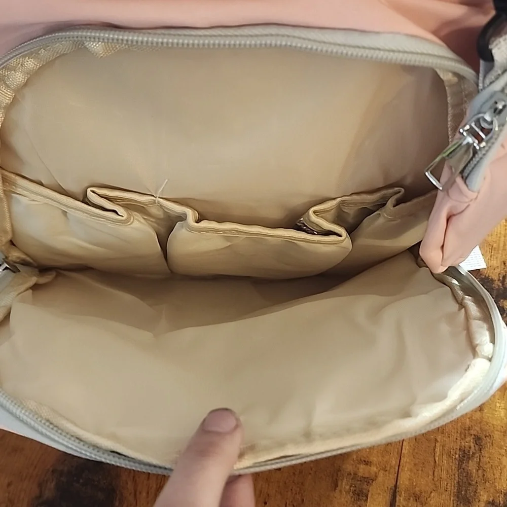 FIRM PRICE Diaper Bag Pink with Bear Print